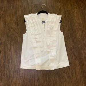 Maeve sleeveless ruffled blouse